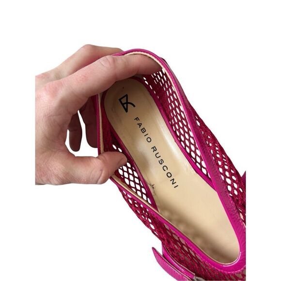 Anthropologie FABIO RUSCONI Marilu Mesh Ballet Flats size EU 40 US 10 Fucshia Pa - Picture 10 of 14
